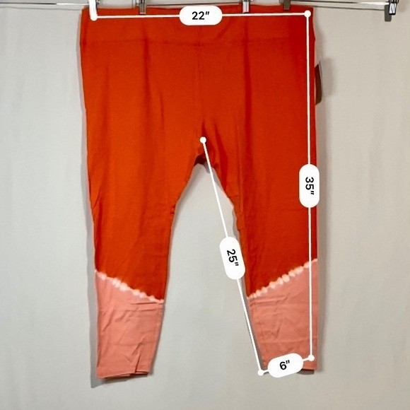 Wild Fable Women’s Casual Tie Dye Leggings Orange Size 4X NWT - Picture 4 of 6